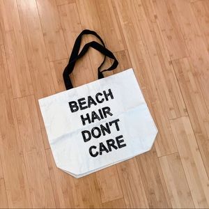 Sequined canvas beach bag